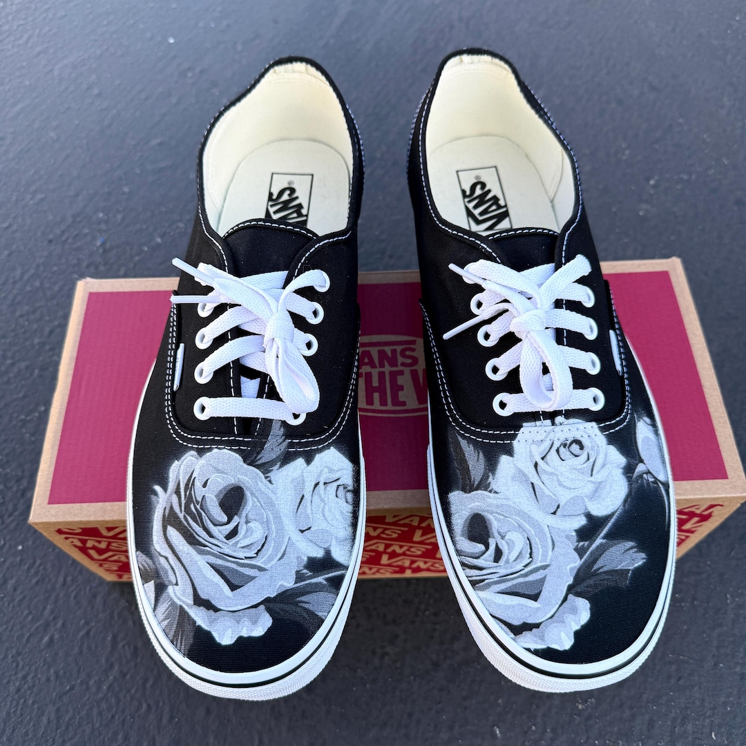 Marketplace Vans Sneakers For Sale In Ghana Greyscale Roses On