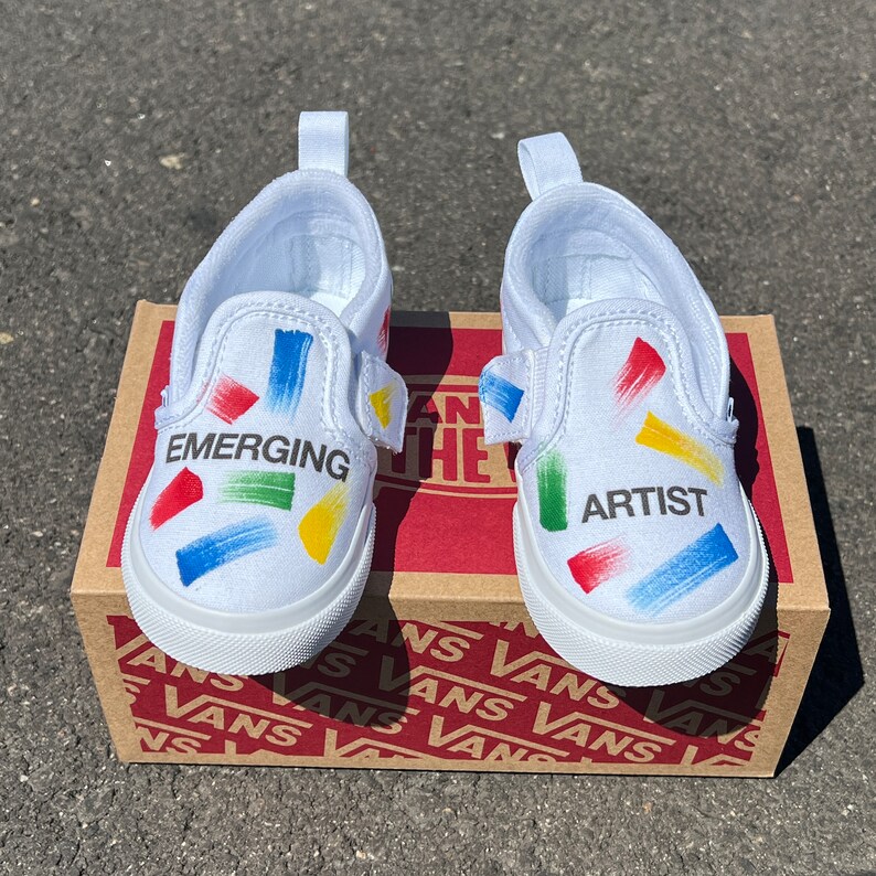 custom kids shoes vans slip on sneakers for toddlers and infant