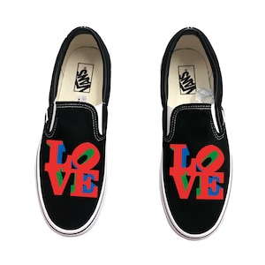 LOVE Philly Statue - Vans noirs sans lacets pour homme et femme