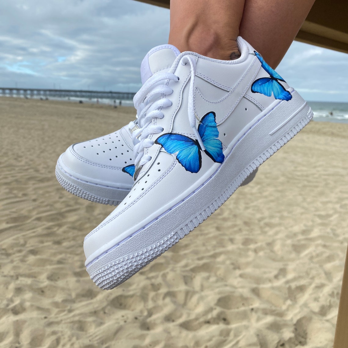 Butterflies on BOTH Sides Of Shoes Custom Nike Air Force 1 | Etsy