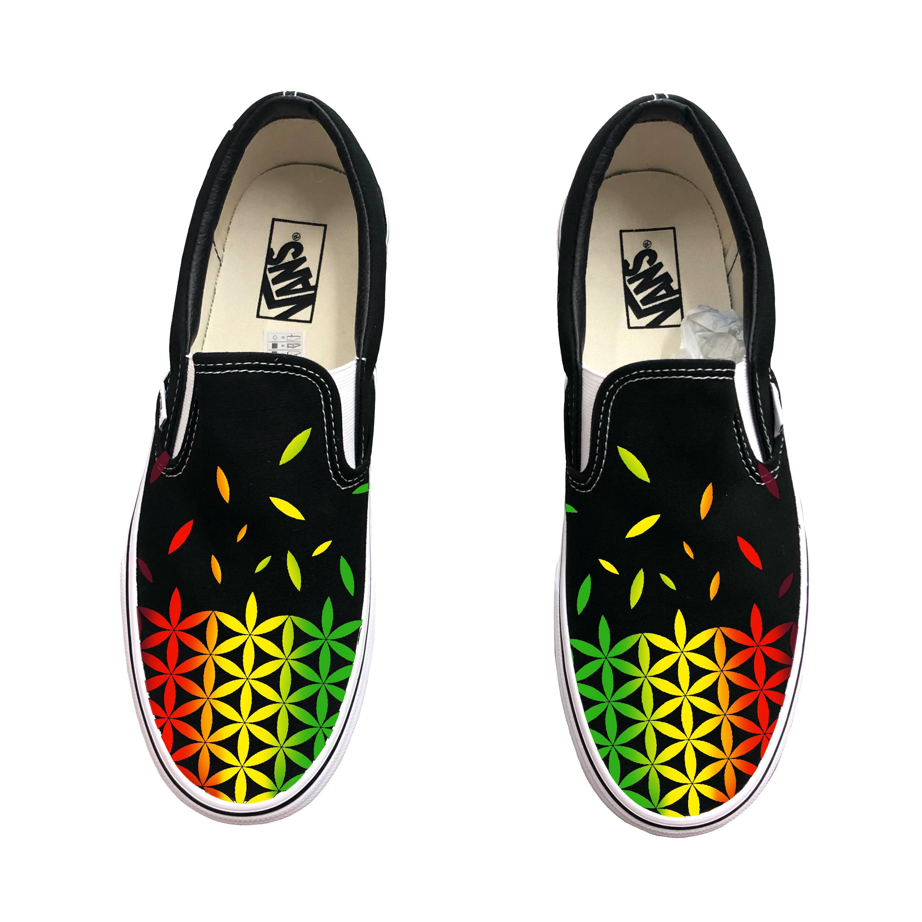 Slip On Vans Rastafari Floral Vans Fiorate Vans Rastafari Rasta - Main Image