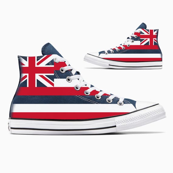 Custom Converse Canvas Low-Tops in Red and Navy Converse Custom Low-Tops - Gem main image 3