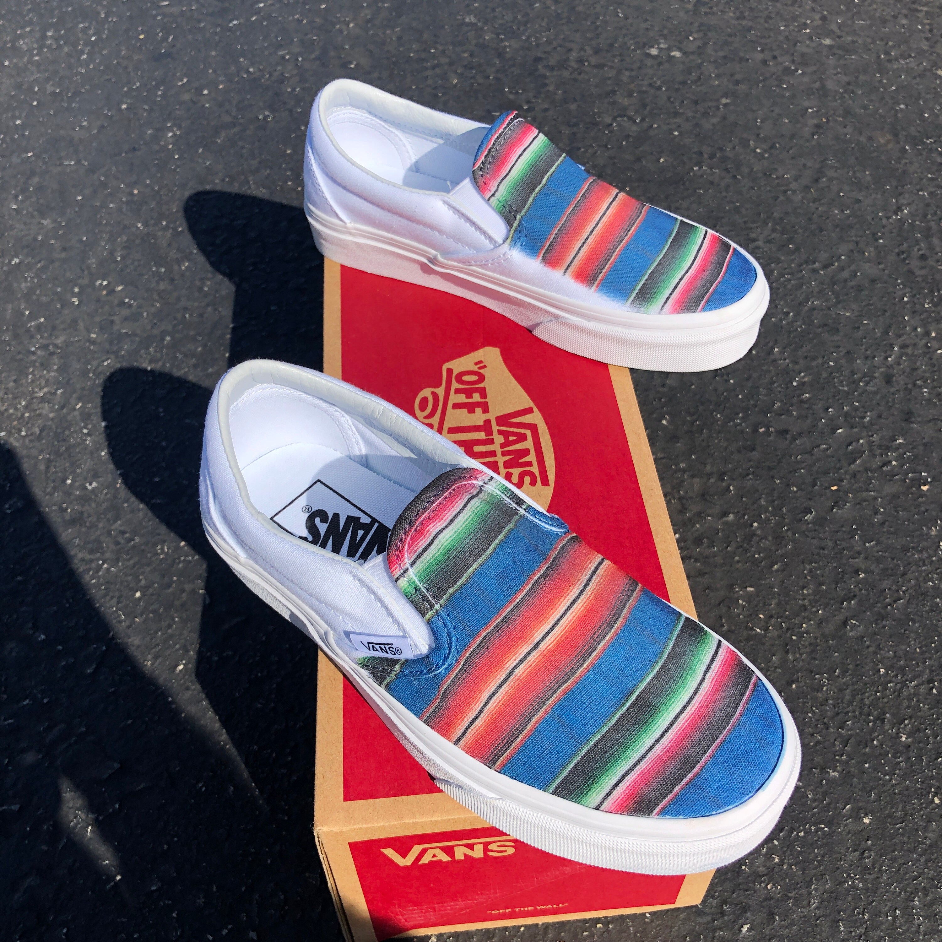 Custom Slip on Vans Mexican Blanket Men's and Etsy UK