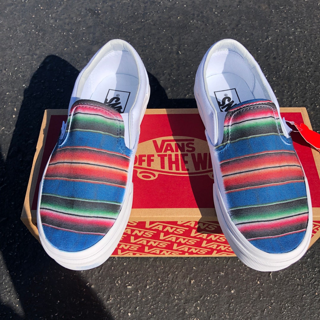 Custom Slip on Vans Mexican Blanket Men's and Etsy UK