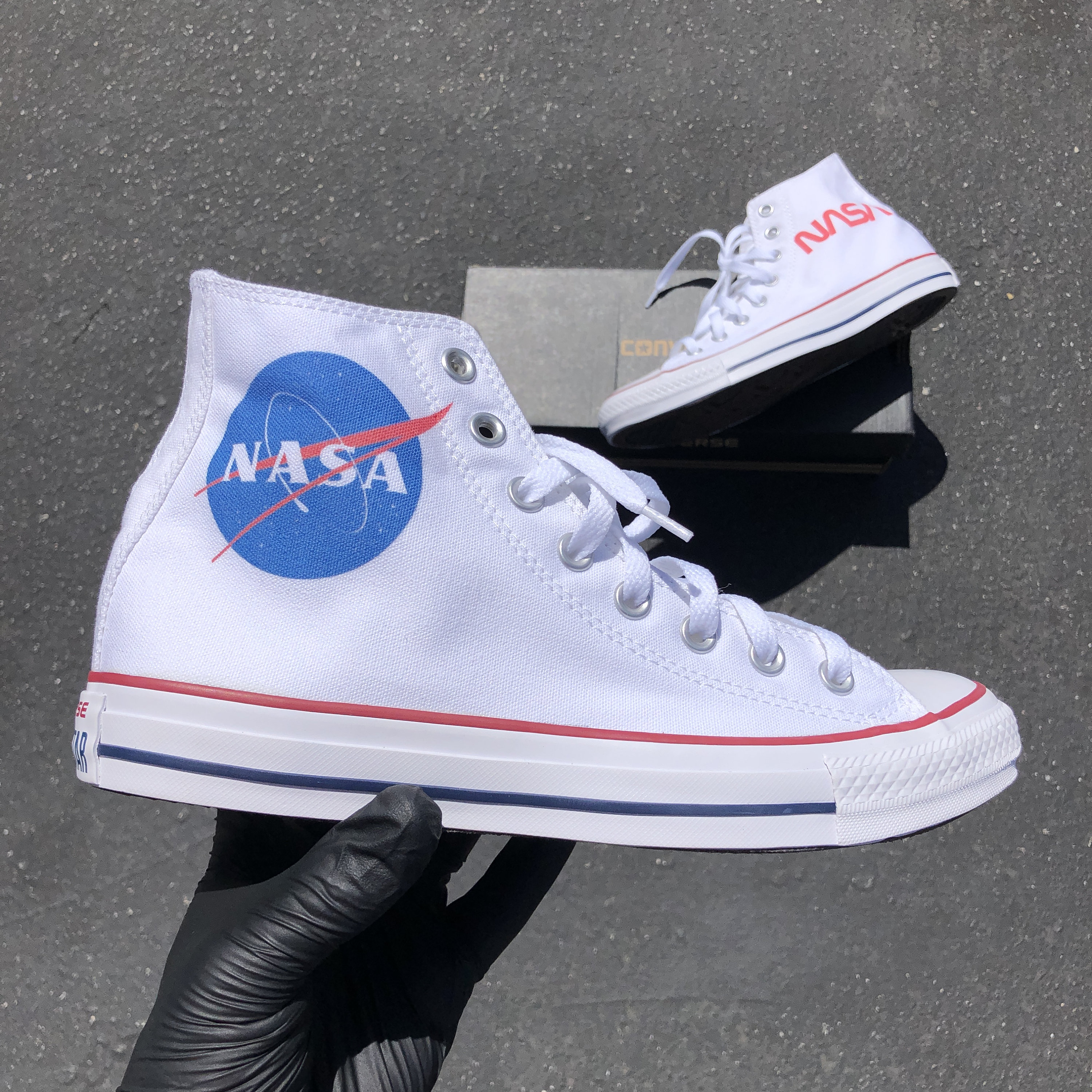 NASA Hi-top Converse - Etsy UK