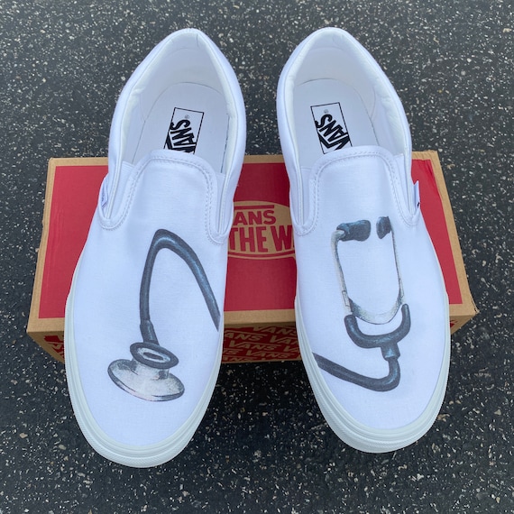 skrå Vær tilfreds Tjen Buy Stethoscope Slip on Vans Shoes for Doctors Online in India - Etsy