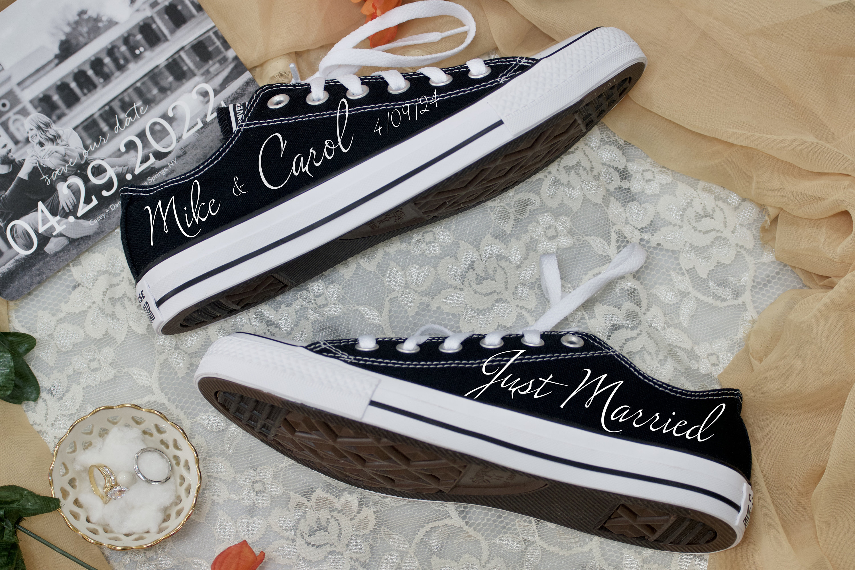 Custom Just Married Converse Sneakers Black Canvas Low Top - Etsy Custom Just Married Converse Sneakers Black Canvas Low Top - Etsy