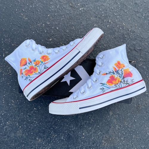 converse shoes floral