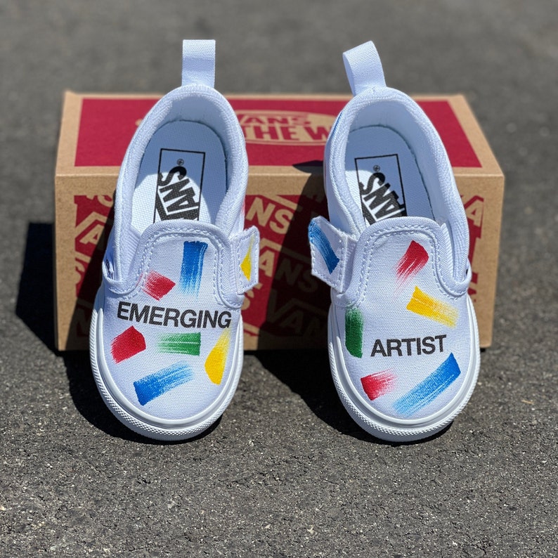 custom kids shoes vans slip on sneakers for toddlers and infant