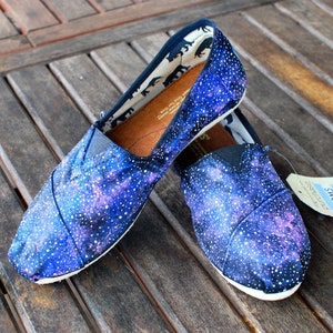 Galaxy TOMS shoes Custom Hand Painted Toms Classics Galaxy theme image 3