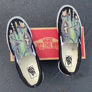 Custom Slip on Vans Zombie Feet Vans - Etsy