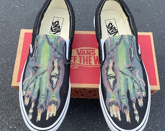 Custom Slip On Vans - Zombie Feet Vans