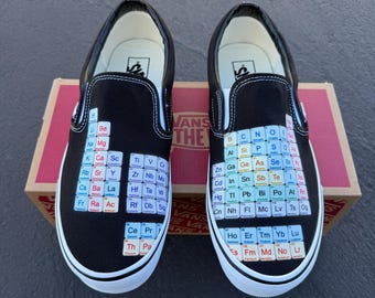 Periodic Table of Elements - Custom Slip On Vans Shoes