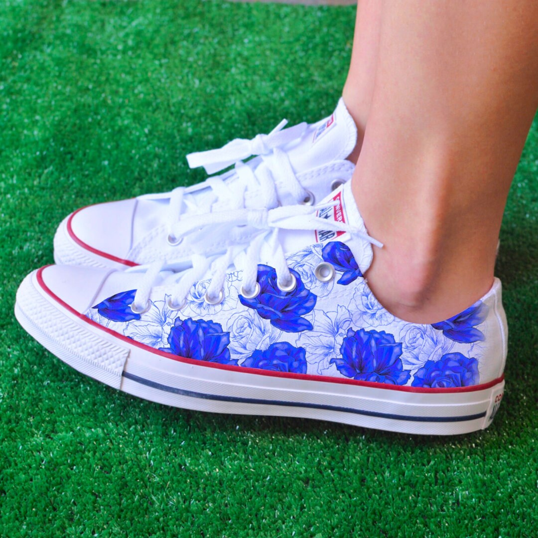 Royal Blue Converse - Etsy