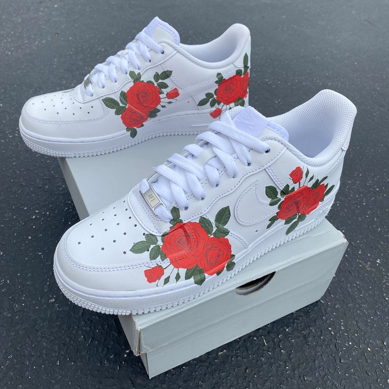 air force 1 red roses
