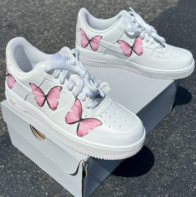 pink butterfly air forces