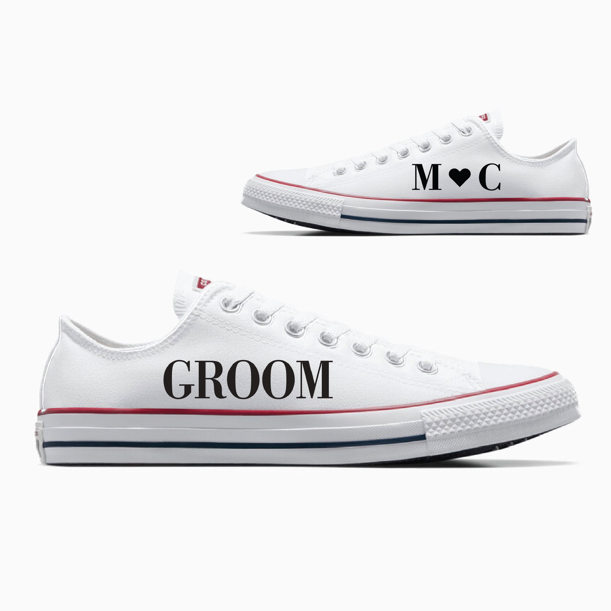 Converse Personalised Wedding Shoes Uk Personalized Gift For Groom