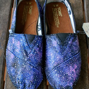 Galaxy TOMS shoes Custom Hand Painted Toms Classics Galaxy theme image 2