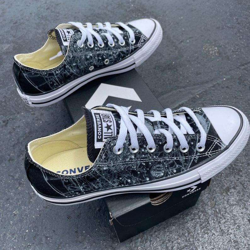 Astronomy Outer Space NASA Constellation Black Low Top Converse image 3