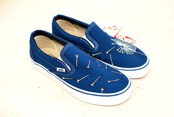 navy van slip ons
