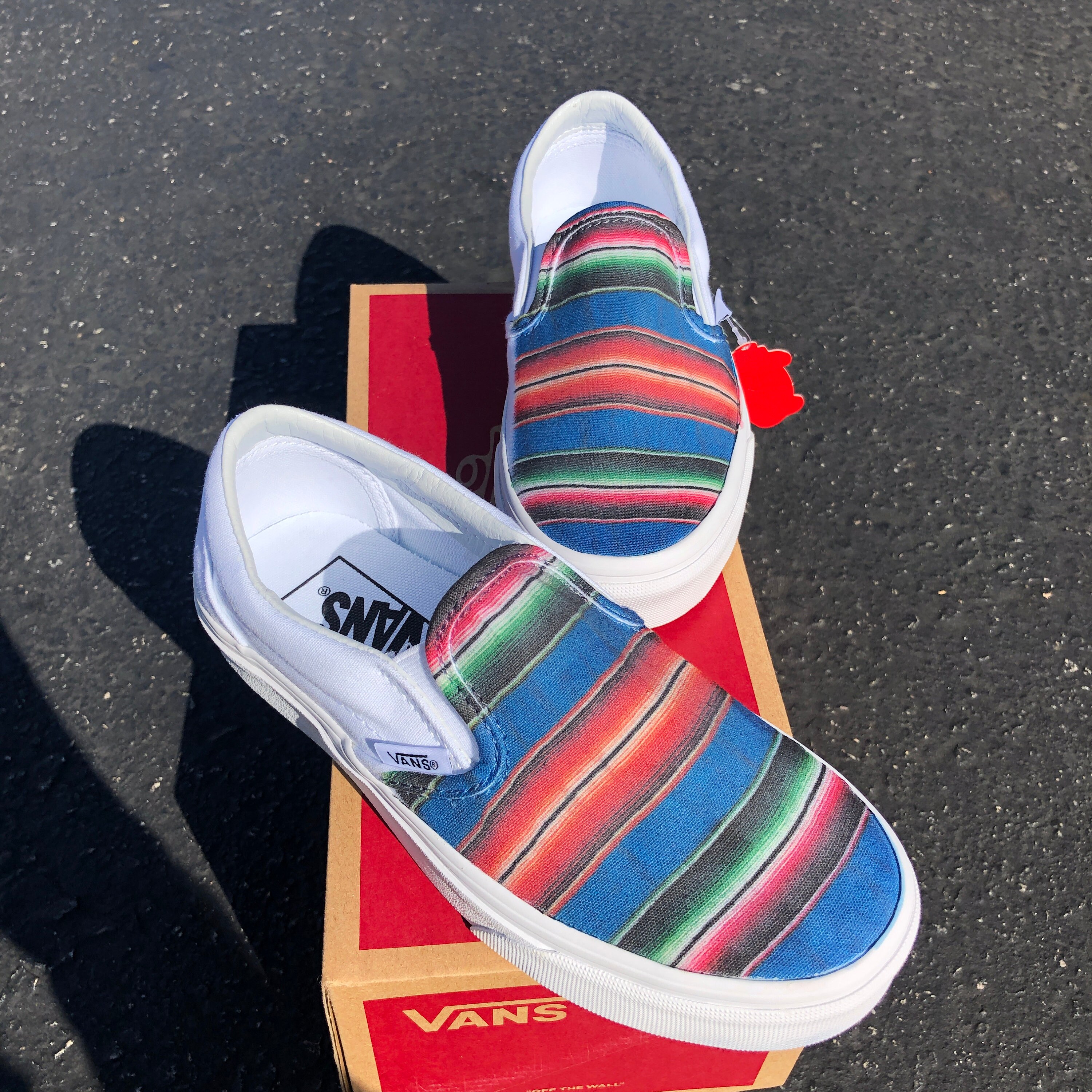 Custom Slip on Vans Mexican Blanket Men's and - Etsy UK