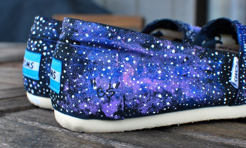 Galaxy TOMS shoes Custom Hand Painted Toms Classics Galaxy theme image 4