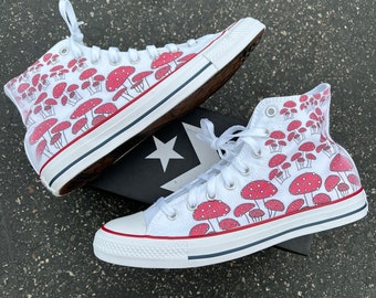 Red Mushroom Custom High Top Sneakers