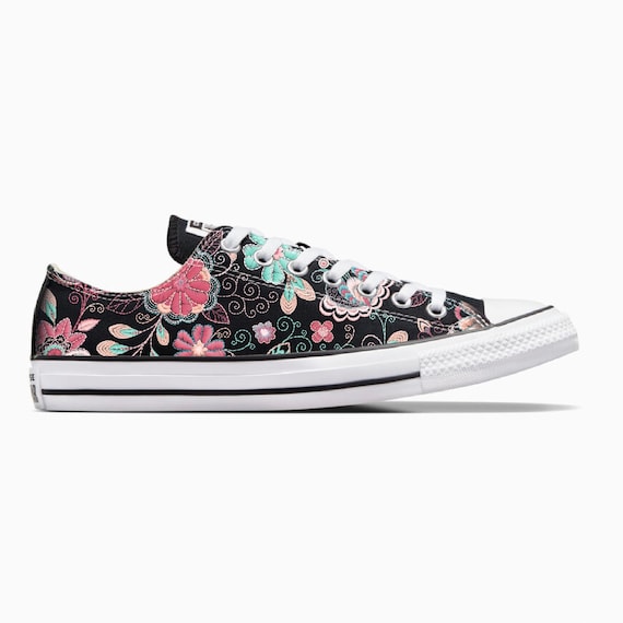 Custom Floral Embroidery Inspired Sneakers Otomi Mexican Style