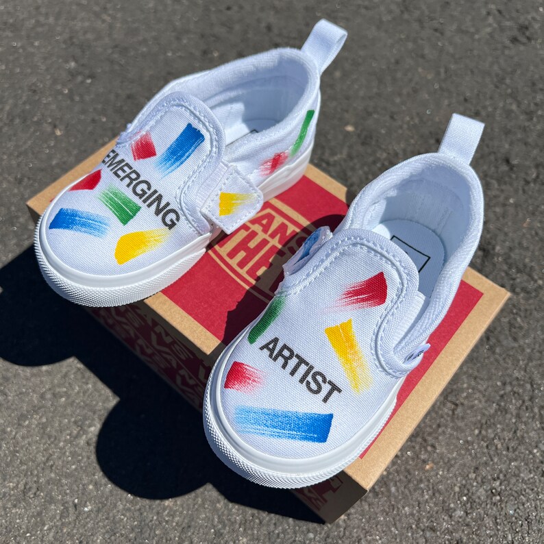 custom kids shoes vans slip on sneakers for toddlers and infant