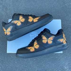 Butterflies on BOTH Sides Of Shoes - Custom Nike Air Force 1 Monarch ButterFLY