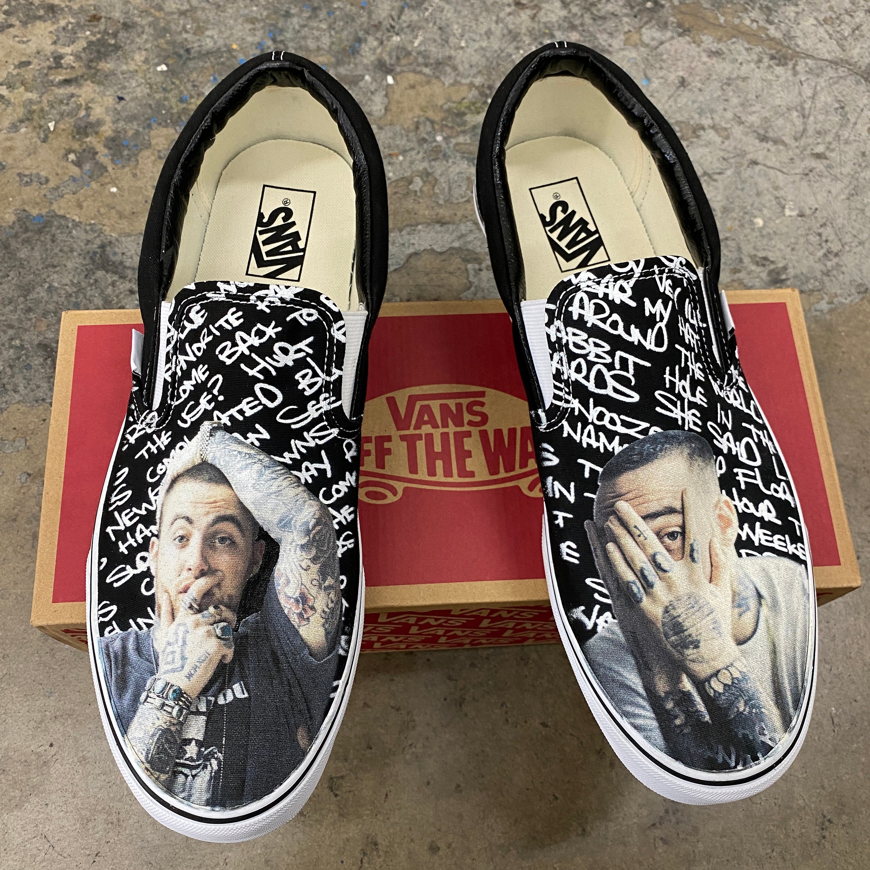 Alvorlig bh Anstændig Mac Miller Custom Sneakers Slip on Vans | Etsy