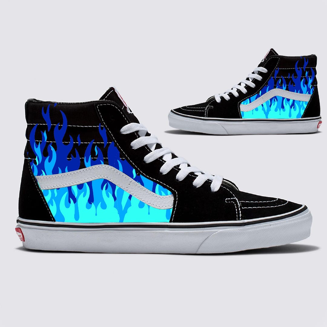 Vans Sk8 Hi Wtaps Blue Flame Vans Sk8 Hi Wtaps Blue Flame Blue