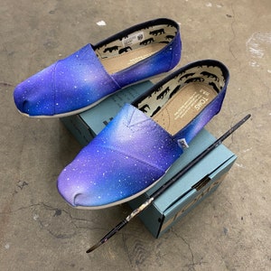 Galaxy TOMS shoes Custom Hand Painted Toms Classics Galaxy theme image 8
