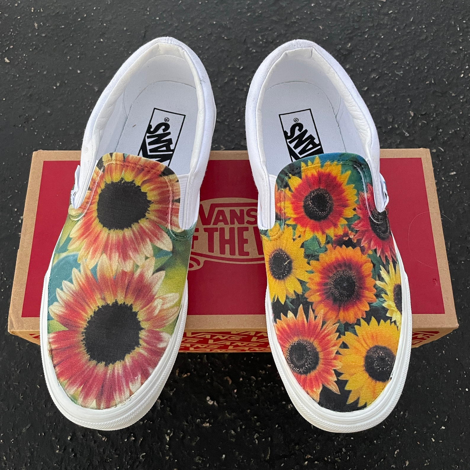 Sunflower Vans Slip on Shoes for Women - Etsy