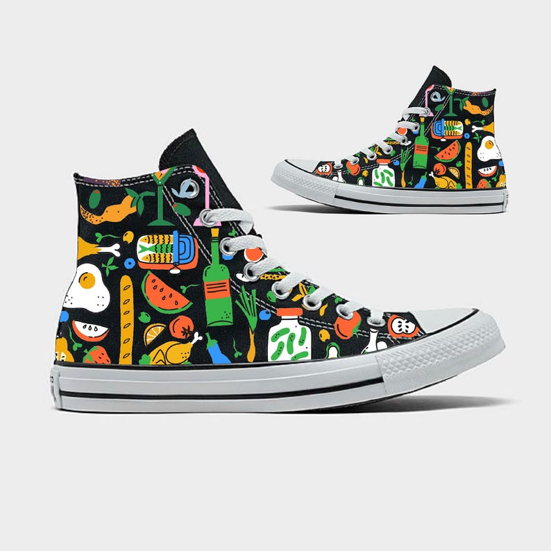 Zapatillas Converse personalizadas Foodie - Zapatillas Converse Chuck ...