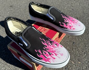 Pink flame cheap vans