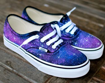 Galaxy Vans Shoes Custom Hand Painted Galaxy on Vans Authentic