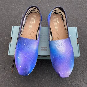 Galaxy TOMS shoes Custom Hand Painted Toms Classics Galaxy theme image 6
