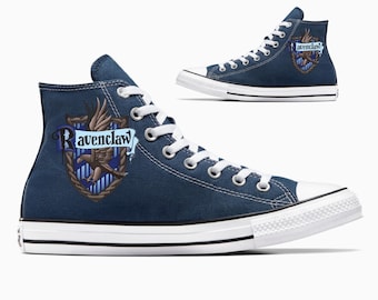 Ravensclaw Custom Navy Converse Chuck Taylor High Top Sneakers