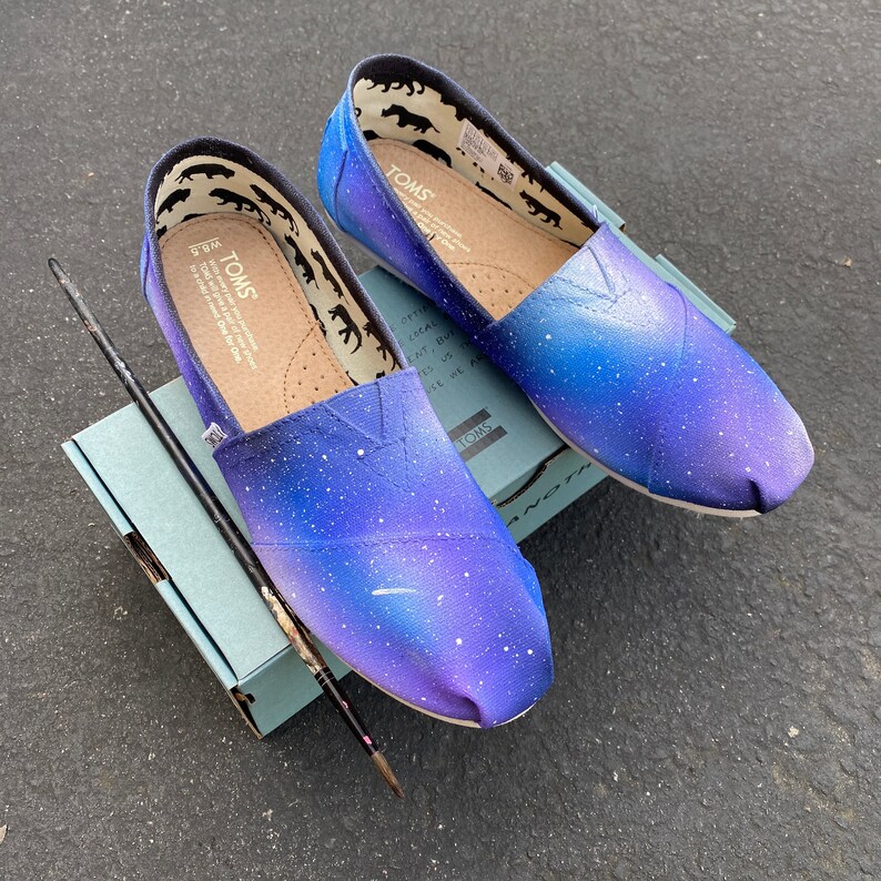 Galaxy TOMS shoes Custom Hand Painted Toms Classics Galaxy
