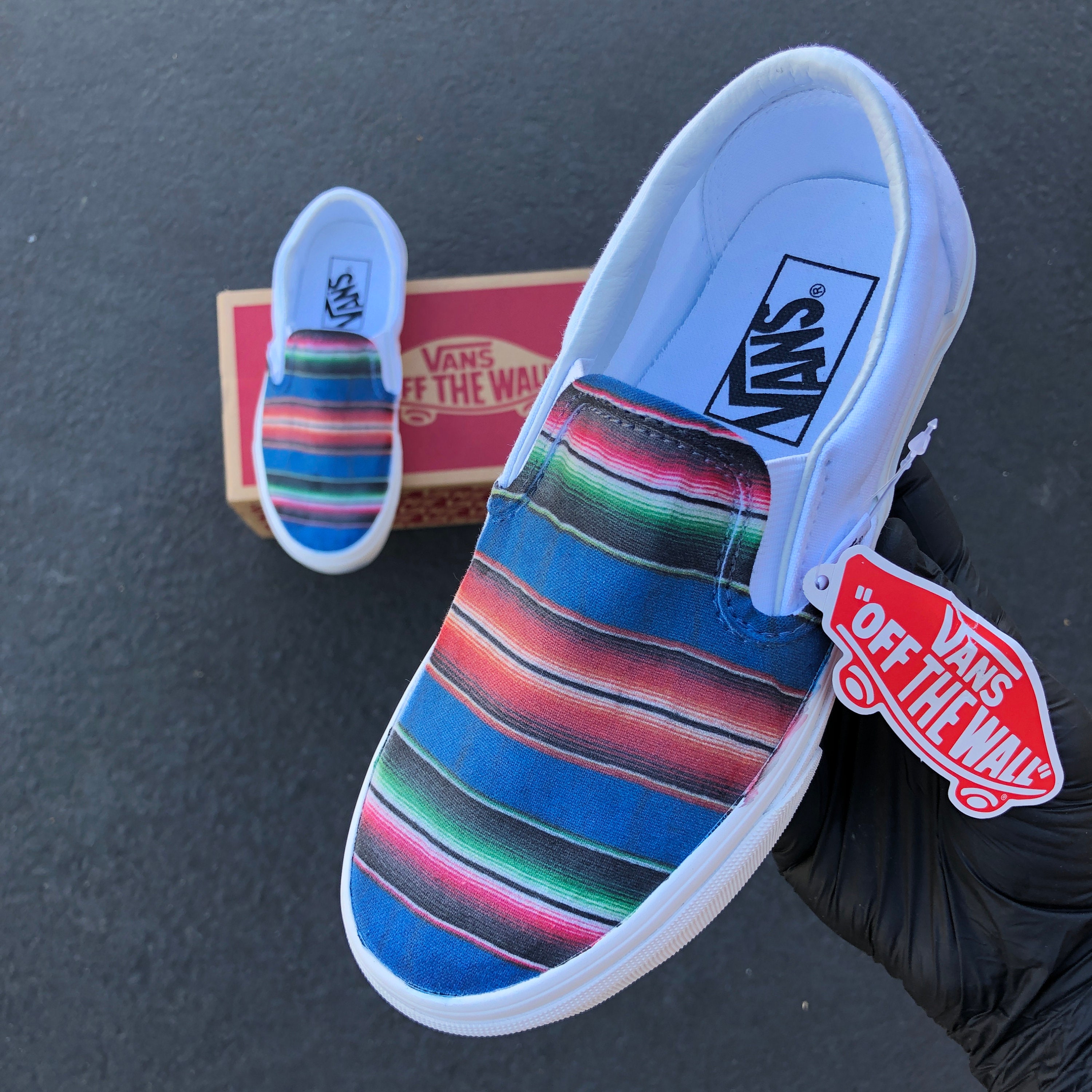 Custom Slip on Vans Mexican Blanket Men's and Etsy UK