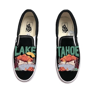 Lake Tahoe theme Vans Slip On Shoes for Men and Women