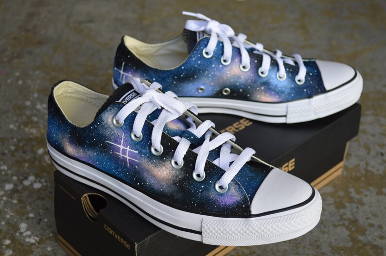 Converse All Star Low Top Shoes Painted Musical Note Custom Converse All Star Low Top Shoes Painted Musical Note Custom