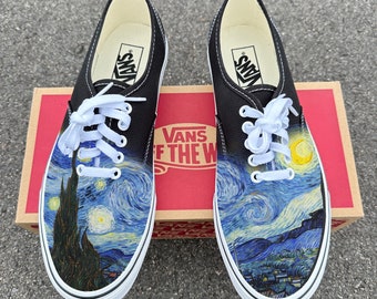 Van Gogh Starry Night Vans Authentic Shoes for Women and Men