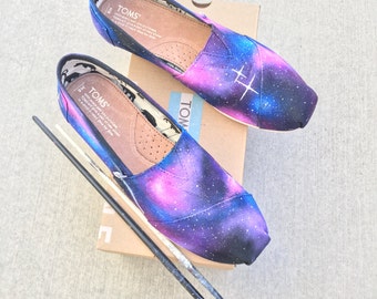 Galaxy TOMS Shoes Custom Hand Painted Toms Classics Galaxy
