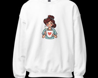 Infirmière Strong Coffee Fuel T-shirt imprimé au dos unisexe minimaliste — Sweat-shirt