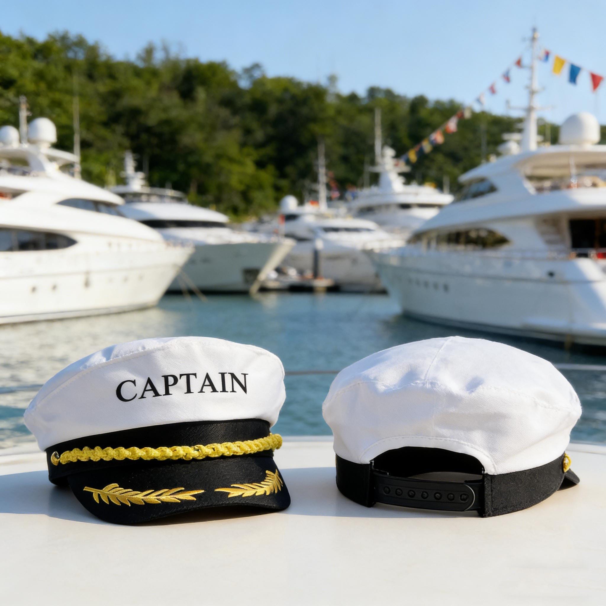 Custom Embroidered Captain Hat, Personalized Sailor Cap, Nautical Yacht ...