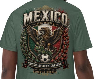 Mexico Football T-Shirt, Mexico Soccer Fan Shirt, Viva Mexico Tee, Mexican National Team Shirt, World Cup 2026 Fan Apparel, Mexico Gift