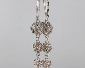 Sterling Silver Cypress seedpod minutiae  Earrings, silver earrings, texture earrings, simple everyday earrings, gift, dangke earrings, jewe