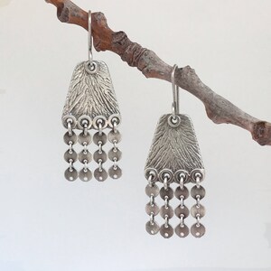 Sterling Silver Solasta-I Dangle Earrings, oxidized jewelry, gift, elegant silver earrings